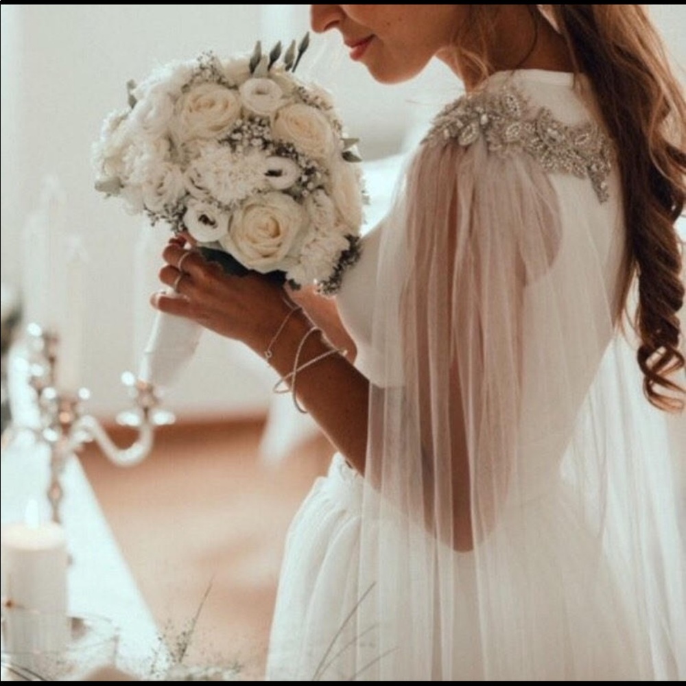 Custom Bridal cape NEVER BEEN WORN